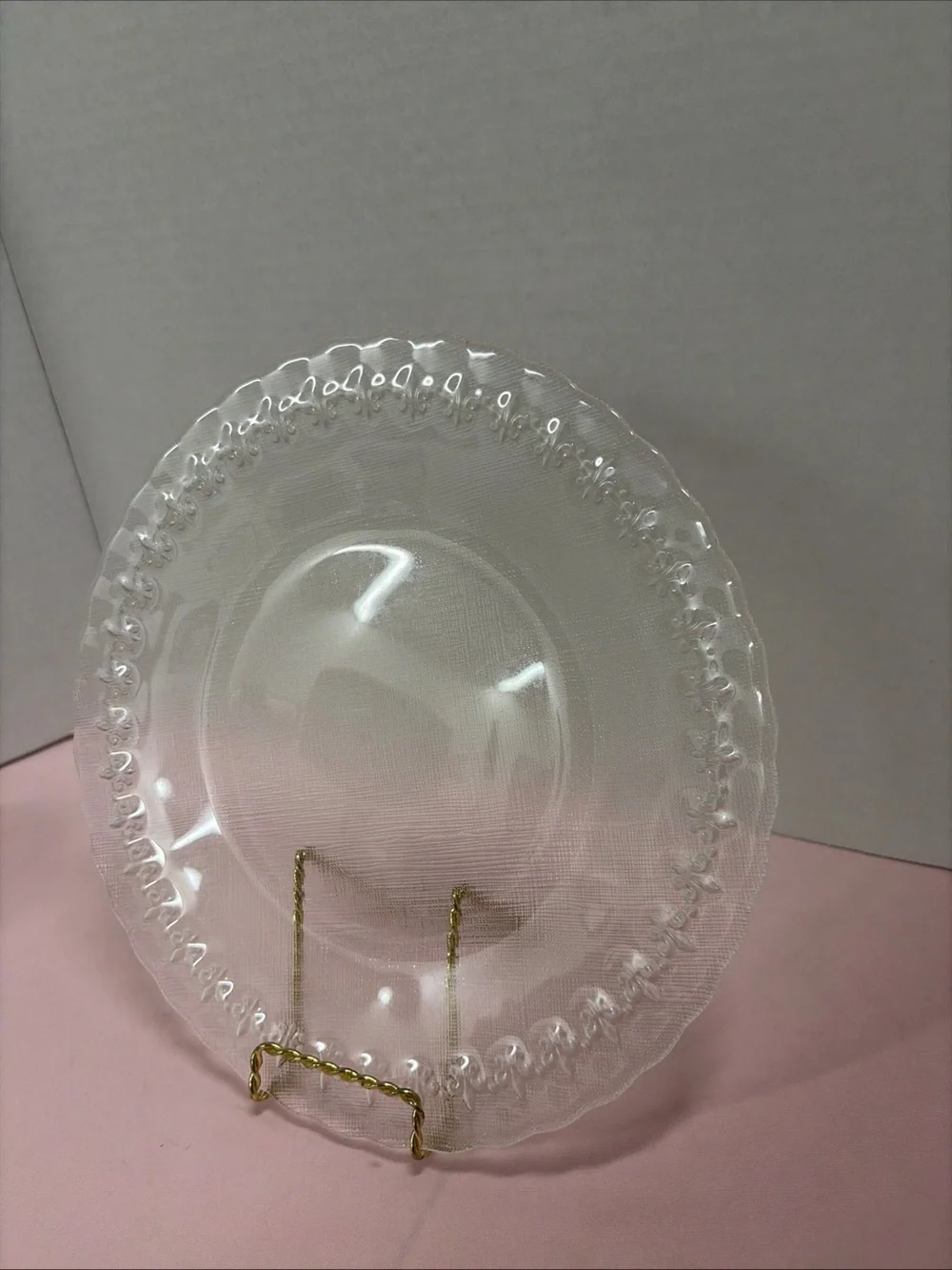 Saints Emblem Clear Decorative Plastic Serving Plate - Transparent